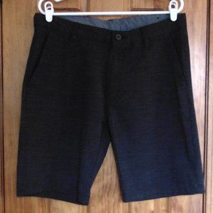 Burnside Men's Shorts Black Variegated Fabric Size 34 Poly/Viscose/Spandex